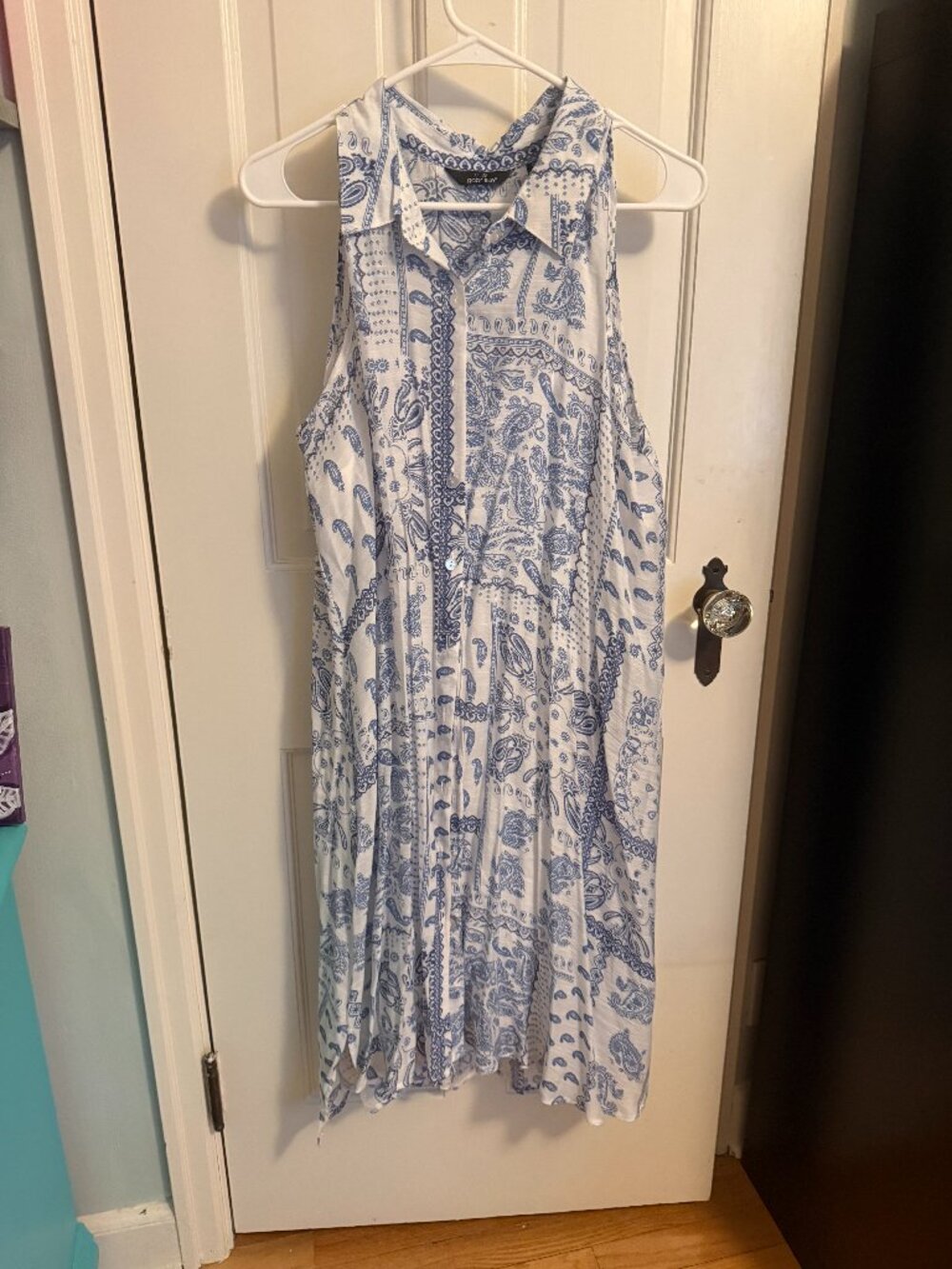 Mlle Gabrielle Gunia Printed Armhole Dress – Size 2X – Excellent Pre-Owned
